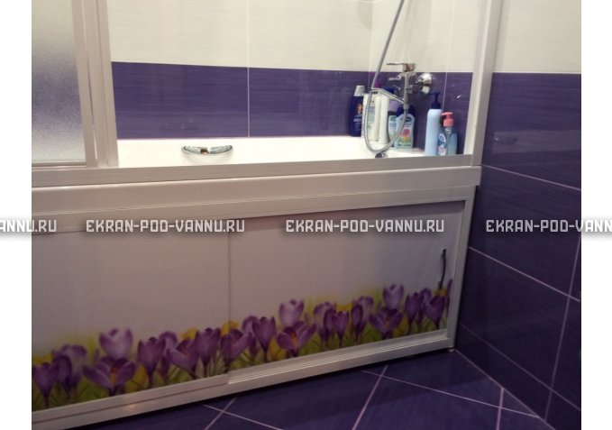 Экран на роликах EUROPLEX  Ирисы – купить по цене 12400 руб. в интернет-магазине в городе Ростов-на-Дону картинка 3