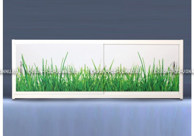 Экран на роликах EUROPLEX Трава – купить по цене 12400 руб. в интернет-магазине в городе Ростов-на-Дону картинка 1