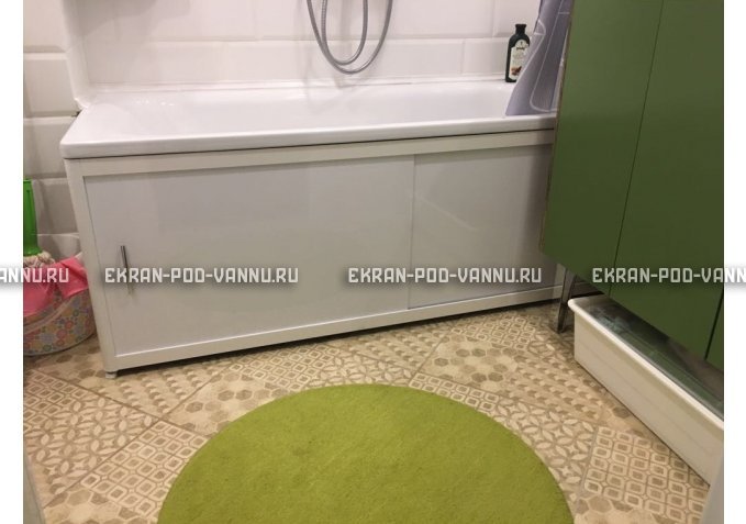 Раздвижной экран EUROPLEX Комфорт белый – купить по цене 6400 руб. в интернет-магазине в городе Ростов-на-Дону картинка 1
