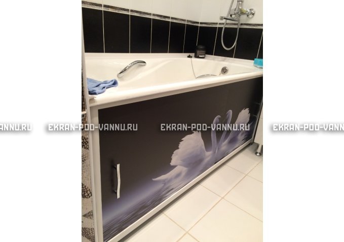 Раздвижной ФОТО экран - Лебеди – купить по цене 8500 руб. в интернет-магазине в городе Ростов-на-Дону картинка 2