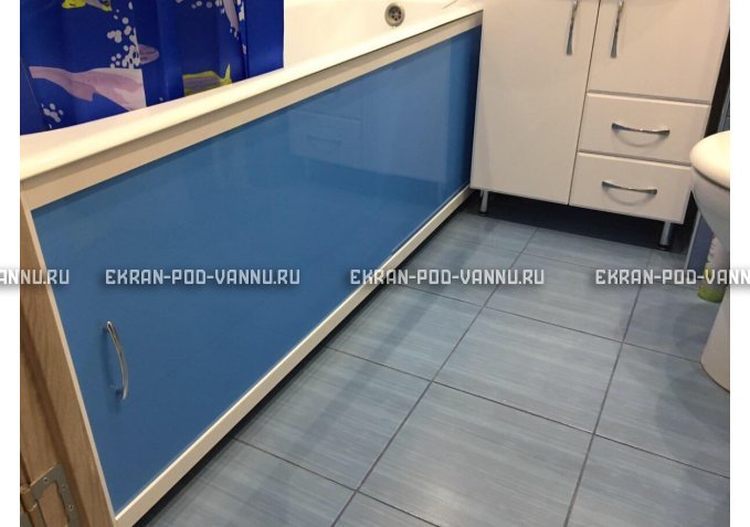 Раздвижной экран EUROPLEX Комфорт голубой – купить по цене 6750 руб. в интернет-магазине в городе Ростов-на-Дону картинка 1
