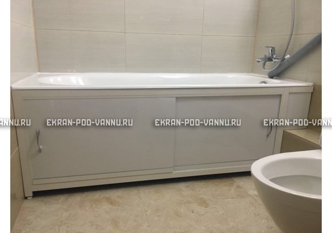 Экран  EUROPLEX Роликс белый с вставкой – купить по цене 10400 руб. в интернет-магазине в городе Ростов-на-Дону картинка 4