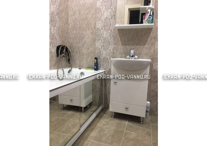 Раздвижной экран EUROPLEX Роликс Зеркальный – купить по цене 9700 руб. в интернет-магазине в городе Ростов-на-Дону картинка 5