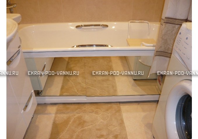Раздвижной экран EUROPLEX Роликс Зеркальный – купить по цене 9700 руб. в интернет-магазине в городе Ростов-на-Дону картинка 3