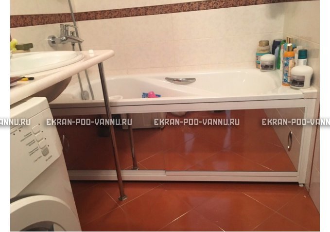 Раздвижной экран EUROPLEX Роликс Зеркальный – купить по цене 9700 руб. в интернет-магазине в городе Ростов-на-Дону картинка 10