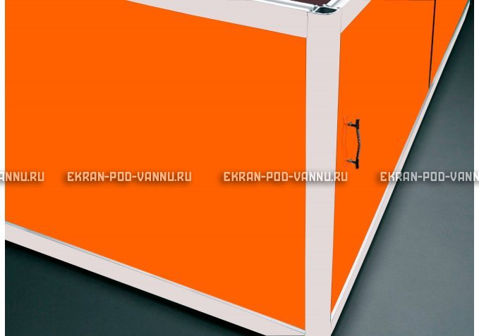 Угловой экран EUROPLEX Комфорт оранжевый – купить по цене 8180 руб. в интернет-магазине в городе Ростов-на-Дону картинка 1