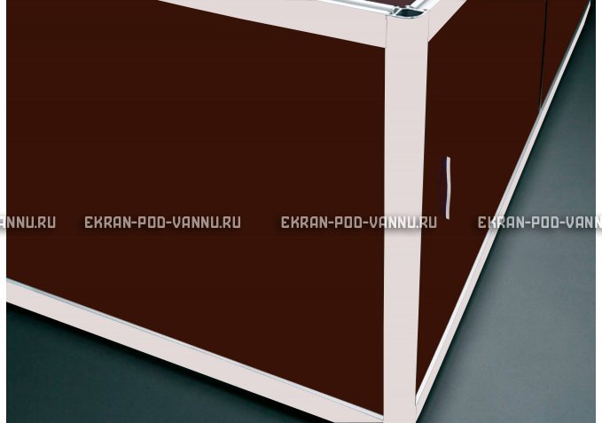 Угловой экран EUROPLEX Комфорт шоколад – купить по цене 8180 руб. в интернет-магазине в городе Ростов-на-Дону картинка 1