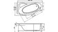 Акриловая ванна 1MarKa Gracia 150x94 – купить по цене 19400 руб. в интернет-магазине в городе Ростов-на-Дону картинка 8